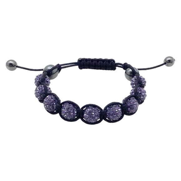 Macrame Shamballa Slider Bracelet - Picture 10 of 15